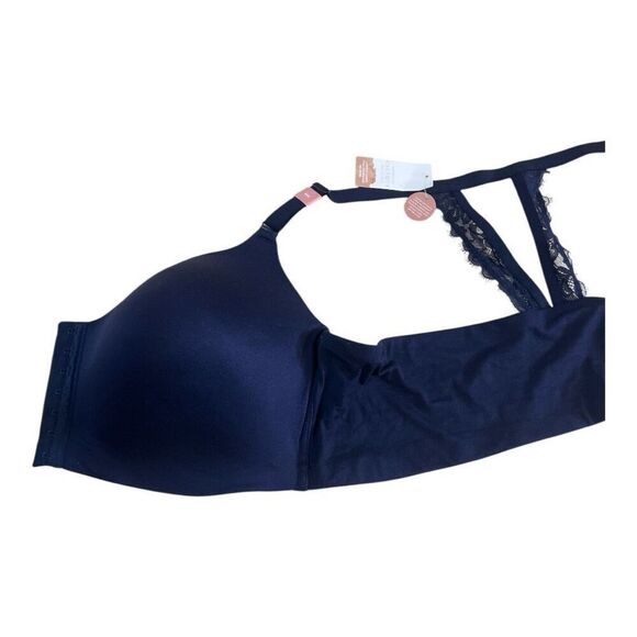 Cacique Blue Lightly Lined Full Coverage No Wire Mastectomy Collection Bra 50C - Picture 4 of 12